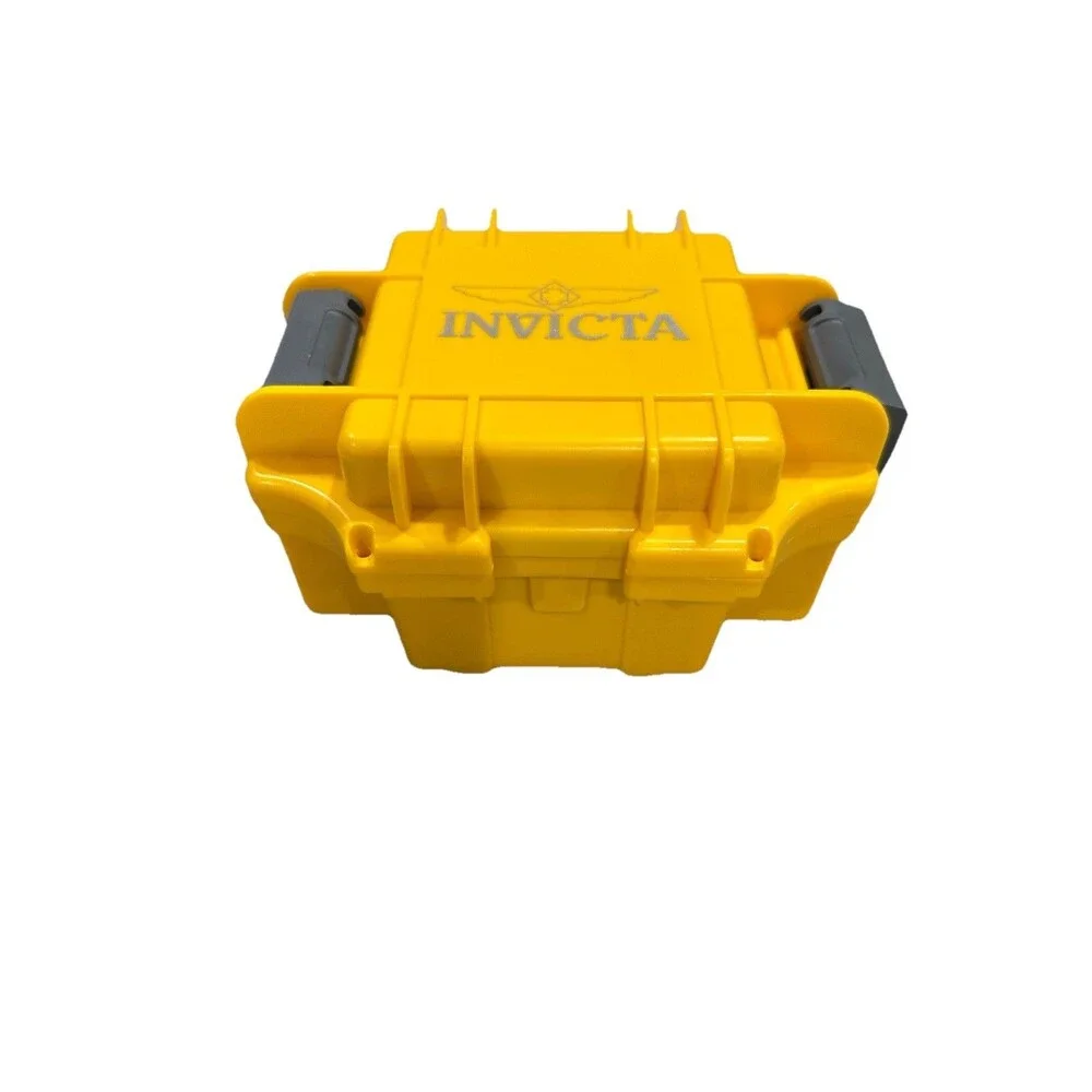 Invicta Yellow Waterproof Watch Storage Case Box 7” x 5” x 5”